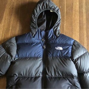 The North Face Kids Puffer Jacket - Navy and Charcoal